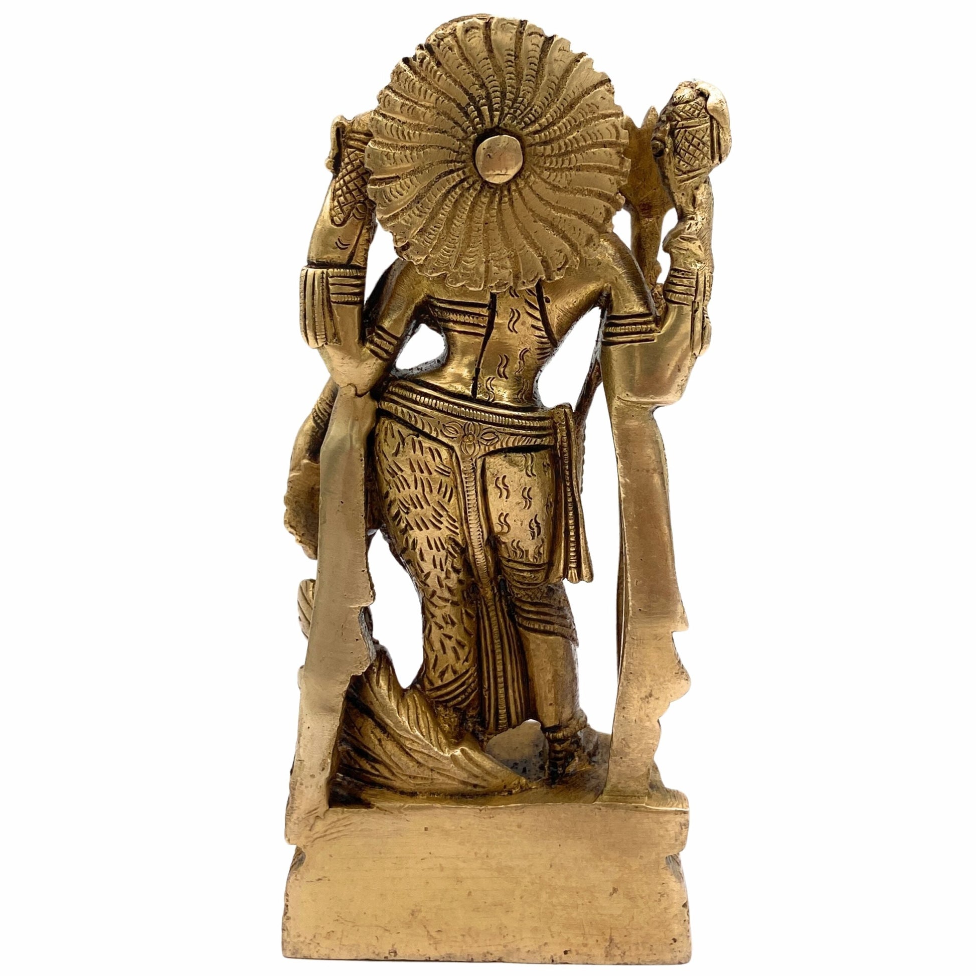 Brass Ardhanarishvara Idol, Divine Shiv Parvati Statue, Lord Shiva Parvati Murti, Ardhanarishwar Sculpture, Spiritual Decor, Gold, 6 Inch, 1 Piece