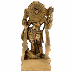 Brass Ardhanarishvara Idol, Divine Shiv Parvati Statue, Lord Shiva Parvati Murti, Ardhanarishwar Sculpture, Spiritual Decor, Gold, 6 Inch, 1 Piece