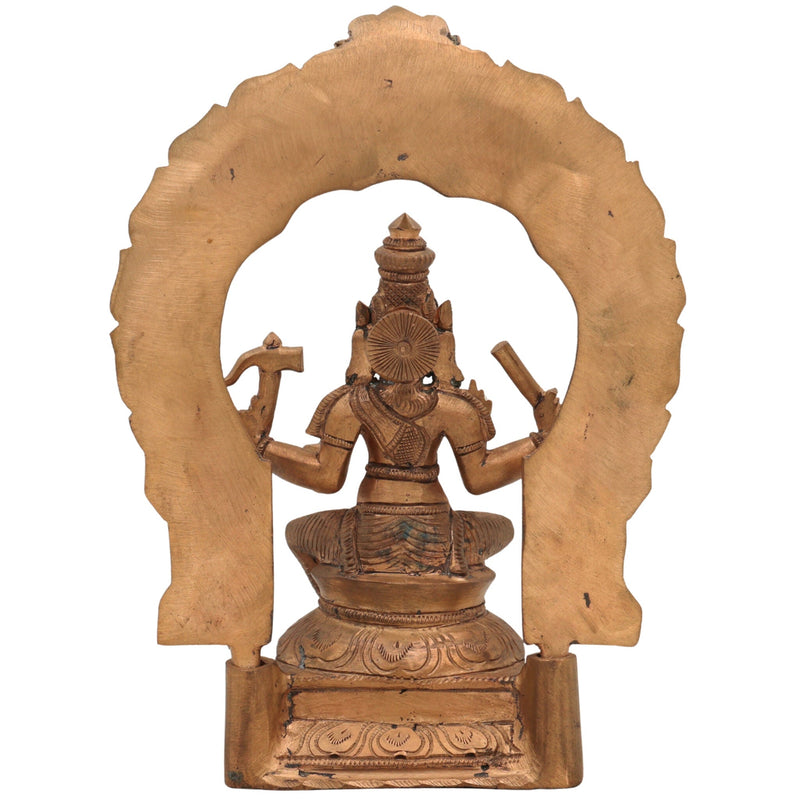 Handmade Panchaloha Bronze Varahi Amman | Chola Art Varahi Devi | South Indian Temple Varahi Mata / Varahi Shakti / Varahi Ammavaru Idol,Brown, 9.5 Inch, 1 Piece