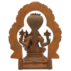 Handcrafted Bronze Panchaloha Lakshmi Narasimha Swamy Idol – Yoga Narasimha, Ugra Narasimha, Sri Narasimha Murti for Temple & Home Decor,Brown, 7.5 Inch, 1 Piece