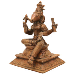 Handcrafted Bronze Panchaloha Varahi Devi Idol – Chola Art Varahi Amman | Ashta Matrika Barahi Mata Temple Sculpture,Brown, 6 Inch, 1 Piece