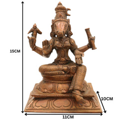 Handcrafted Bronze Panchaloha Varahi Devi Idol – Chola Art Varahi Amman | Ashta Matrika Barahi Mata Temple Sculpture,Brown, 6 Inch, 1 Piece