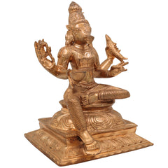 Handcrafted Bronze Varahi Devi Panchaloha Idol – Chola Art Varahi Amman, Ashta Matrika Varahi, Panchami Varahi, Temple Goddess Statue,Brown, 9 Inch, 1 Piece