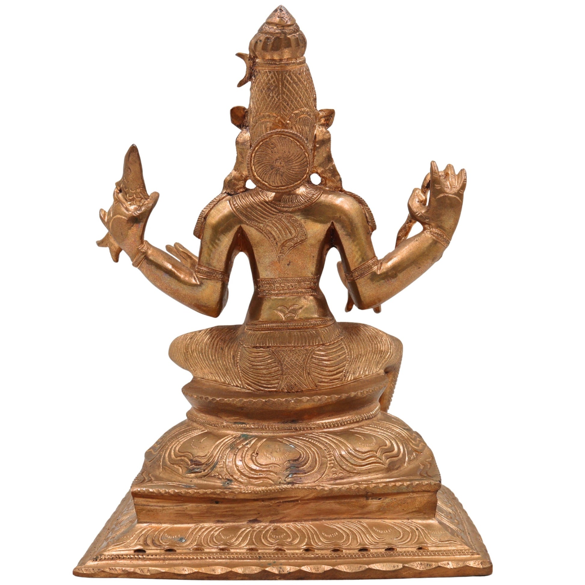 Handcrafted Bronze Varahi Devi Panchaloha Idol – Chola Art Varahi Amman, Ashta Matrika Varahi, Panchami Varahi, Temple Goddess Statue,Brown, 9 Inch, 1 Piece