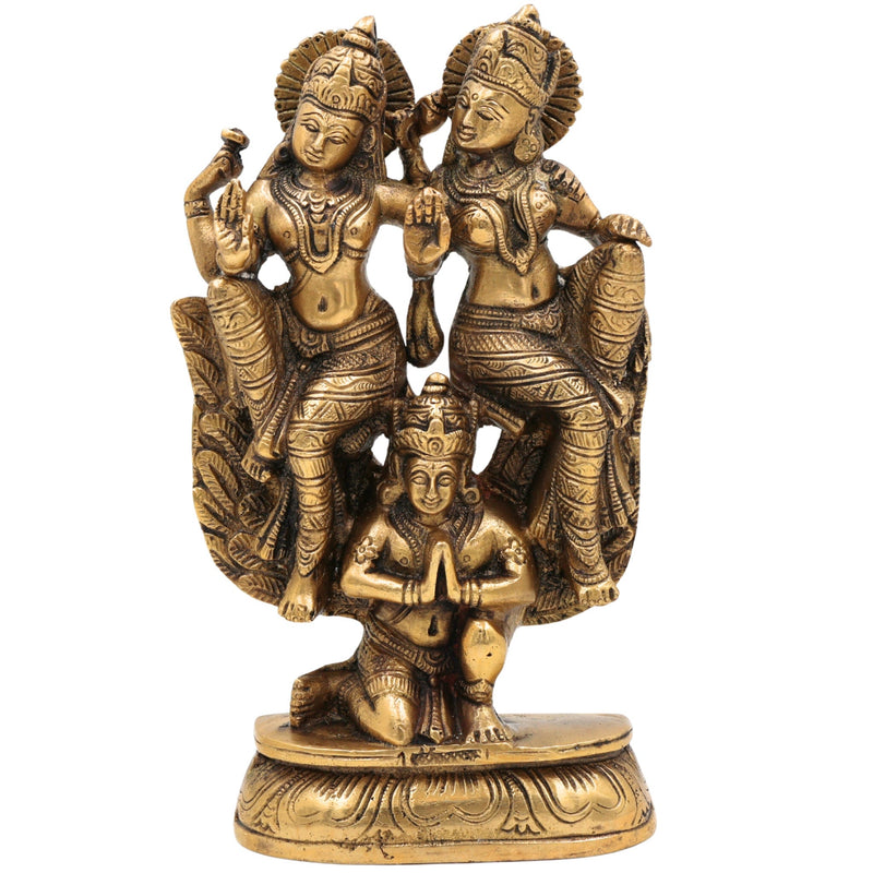 Brass Narayana Lakshmi Garuda Vahana Idol | Vishnu Lakshmi Garuda Murti | Narayana Lakshmi Garuda Vigraha | Pooja Statue & Home Decor, Gold, 8 Inch, 1 Piece