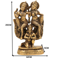 Brass Narayana Lakshmi Garuda Vahana Idol | Vishnu Lakshmi Garuda Murti | Narayana Lakshmi Garuda Vigraha | Pooja Statue & Home Decor, Gold, 8 Inch, 1 Piece