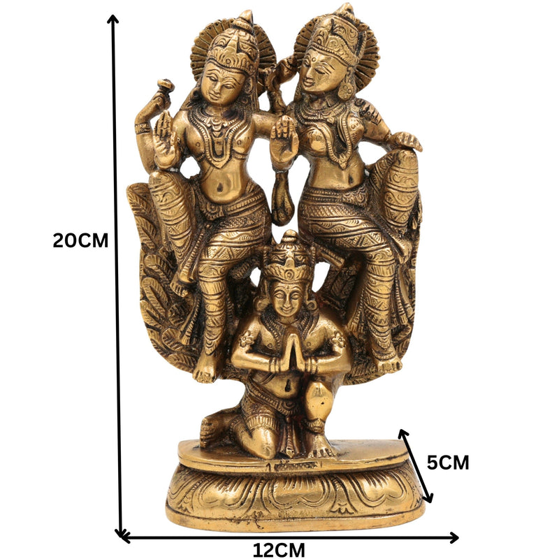 Brass Narayana Lakshmi Garuda Vahana Idol | Vishnu Lakshmi Garuda Murti | Narayana Lakshmi Garuda Vigraha | Pooja Statue & Home Decor, Gold, 8 Inch, 1 Piece