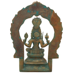 Handcrafted Bronze Panchaloha Mariamman Idol – South Indian Chola Art Maha Mariamman | Mariamma | Angalamman | Renuka Devi Temple Murti for Puja & Home Decor,Brown, 9 Inch, 1 Piece