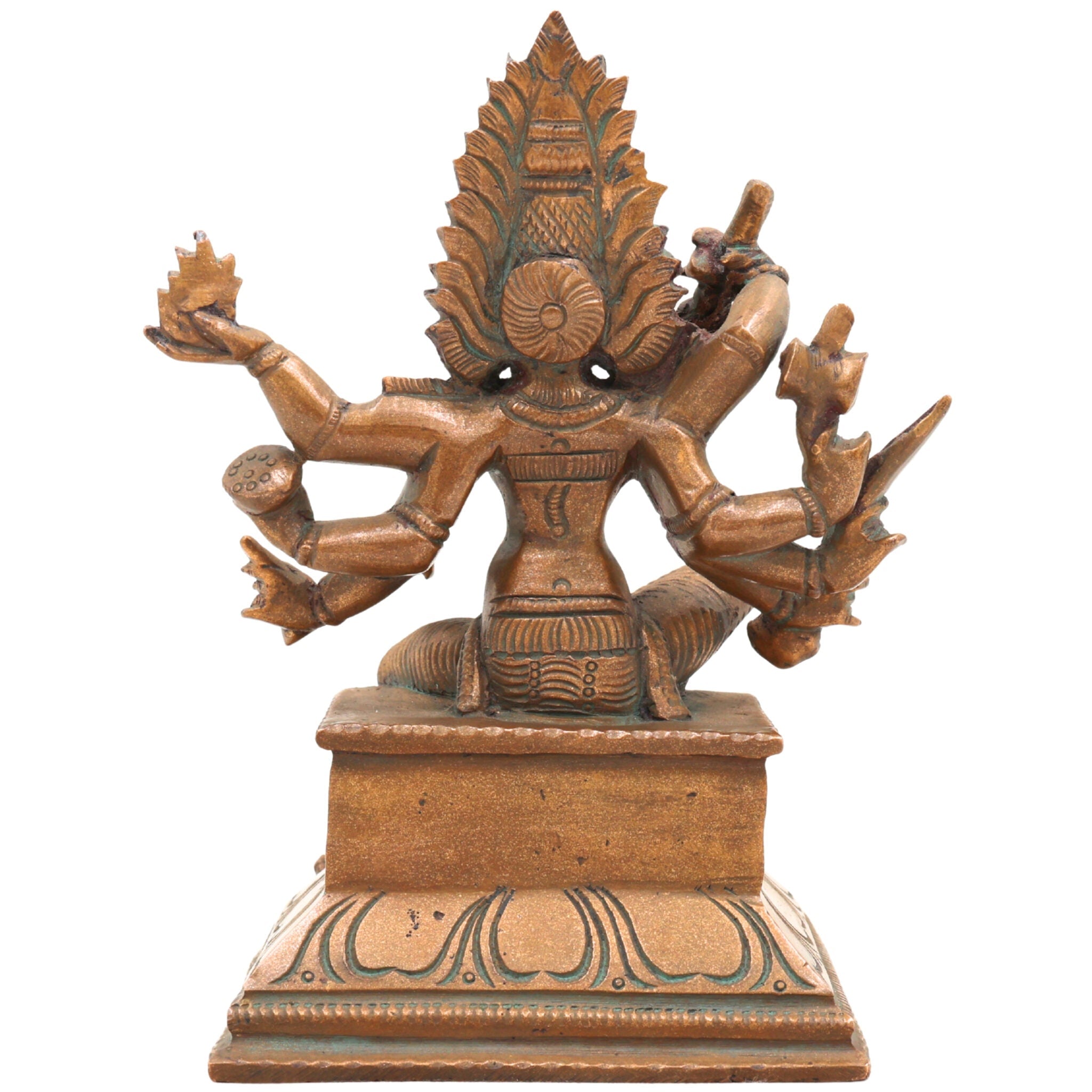 Handcrafted Bronze Panchaloha Mariamman Idol – Mari Amman / Mariamma / Maariamman Chola Art Temple Statue for Pooja, Home & Gifting,Brown, 5.5 Inch, 1 Piece
