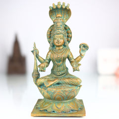 Handcrafted Bronze Panchaloha Mariamman Idol | Mariamma, Samayapuram Mariamman, Angalamman, Kula Deivam, Maha Mariamman Silai for Temple & Home Decor,Brown, 9 Inch, 1 Piece