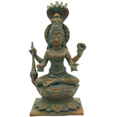 Handcrafted Bronze Panchaloha Mariamman Idol | Mariamma, Samayapuram Mariamman, Angalamman, Kula Deivam, Maha Mariamman Silai for Temple & Home Decor,Brown, 9 Inch, 1 Piece