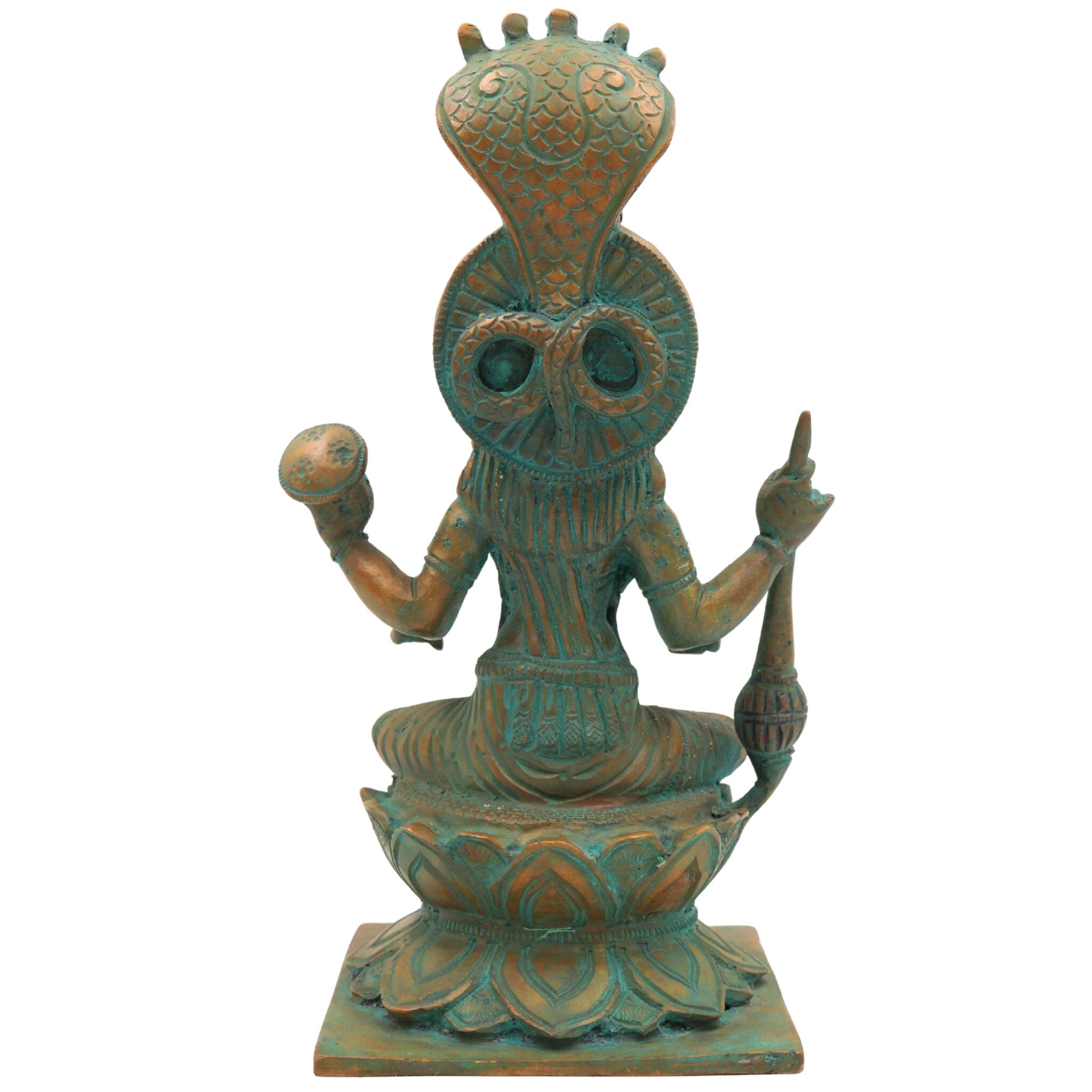 Handcrafted Bronze Panchaloha Mariamman Idol | Mariamma, Samayapuram Mariamman, Angalamman, Kula Deivam, Maha Mariamman Silai for Temple & Home Decor,Brown, 9 Inch, 1 Piece