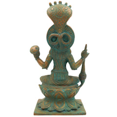 Handcrafted Bronze Panchaloha Mariamman Idol | Mariamma, Samayapuram Mariamman, Angalamman, Kula Deivam, Maha Mariamman Silai for Temple & Home Decor,Brown, 9 Inch, 1 Piece