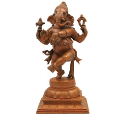 Handcrafted Panchaloha Bronze Ganesha Idol, Vinayaka Ganpati Murti, Chola Art Vighnaharta Sculpture for Home, Temple & Gifting – 30cm,Brown, 12 Inch, 1 Piece