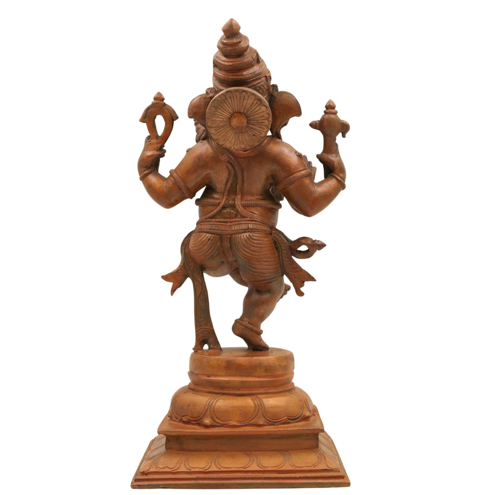Handcrafted Panchaloha Bronze Ganesha Idol, Vinayaka Ganpati Murti, Chola Art Vighnaharta Sculpture for Home, Temple & Gifting – 30cm,Brown, 12 Inch, 1 Piece