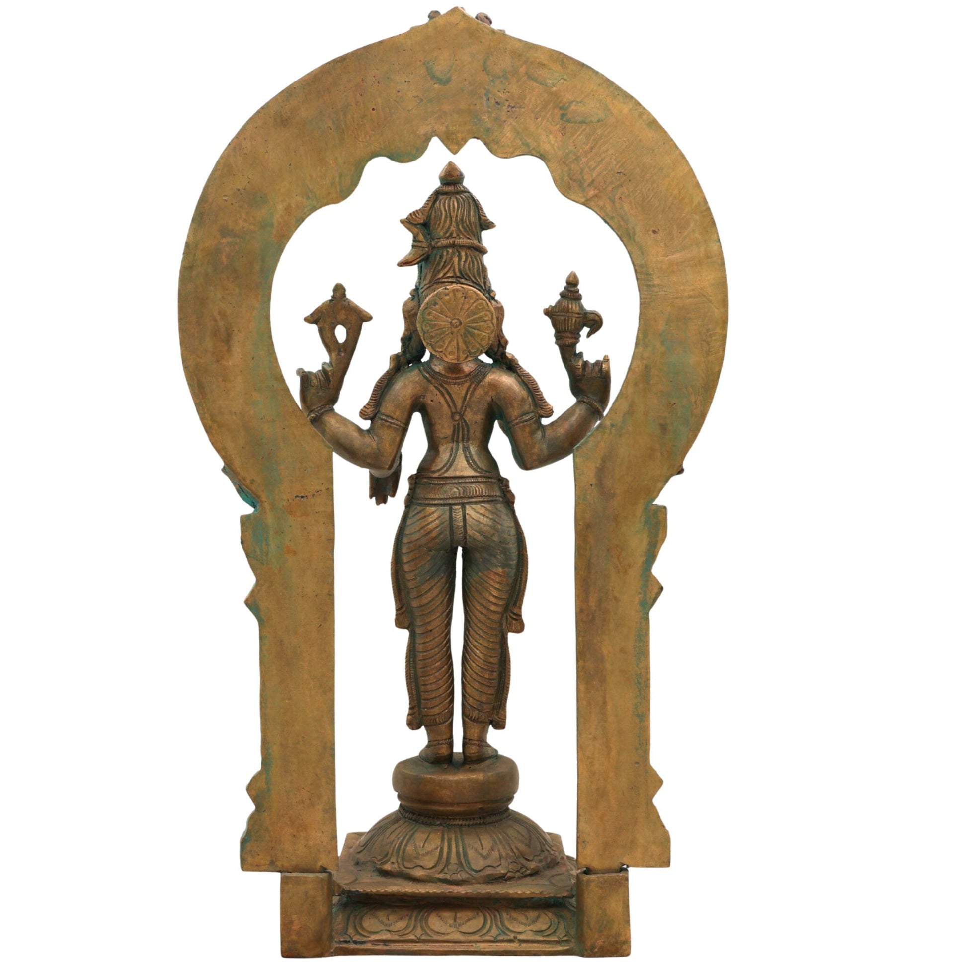 Handcrafted Panchaloha Parvati Idol in Bronze – Gauri Uma Maheshwari Durga Sculpture for Temple & Home Décor,Brown, 15 Inch, 1 Piece