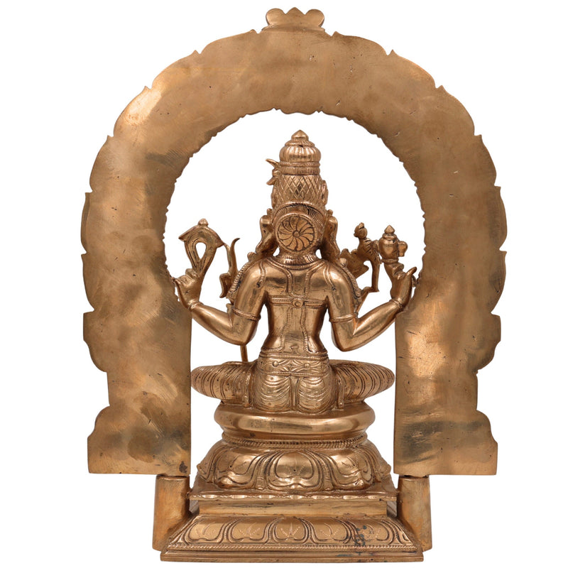 Handcrafted Bronze Panchaloha Rajarajeshwari Idol – Lalita Tripurasundari Parameshwari Devi Chola Art Goddess Statue for Temple & Home Pooja,Brown, 14 Inch, 1 Piece