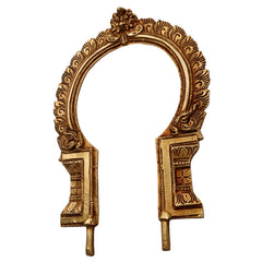 Bhunes Brass Traditional Prabhavali Frame – Arch Wall Hanging for Temple, Home Decor, Prabhawali for Deity, Prabhaval, Gold, 12 Inch, 1 Piece