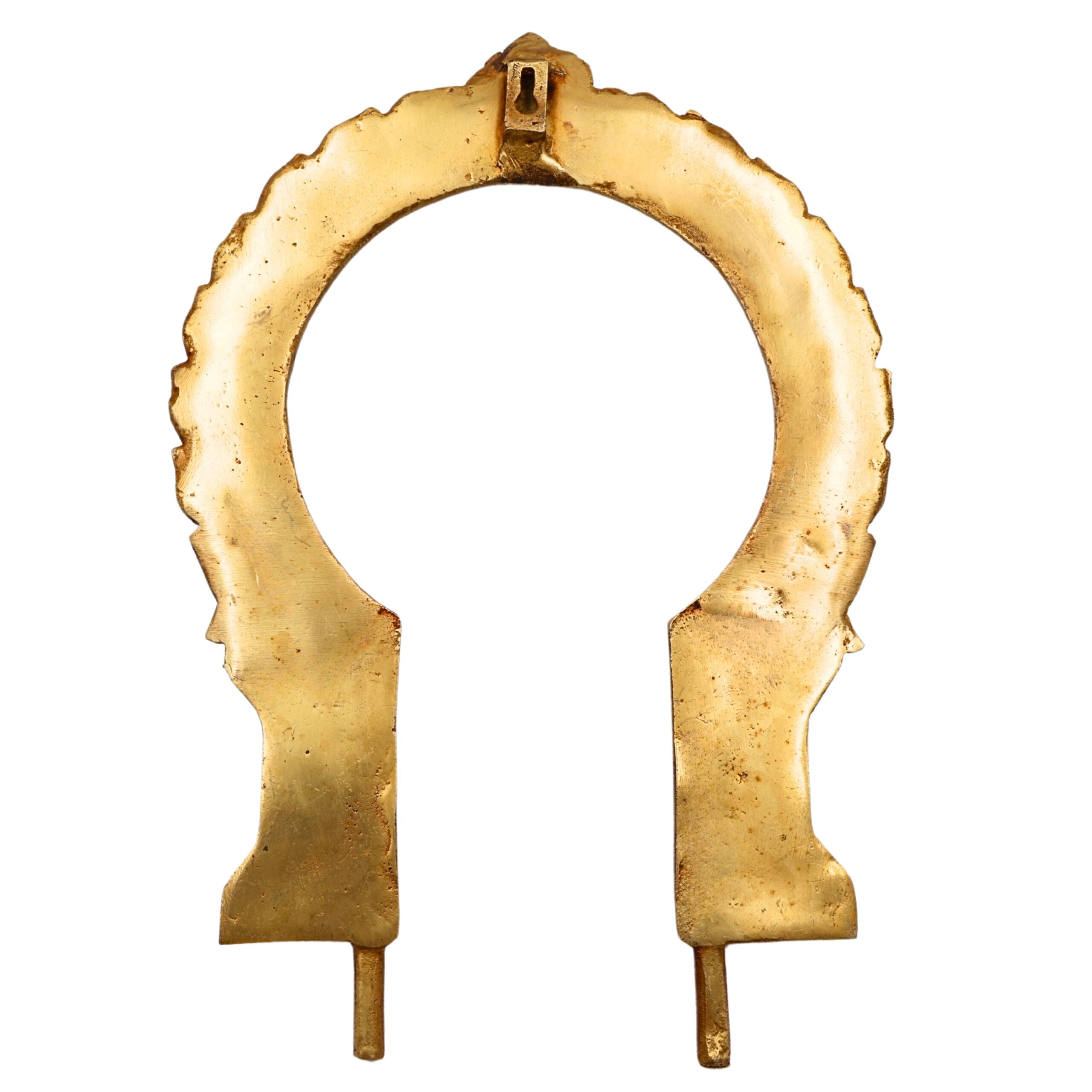 Bhunes Brass Traditional Prabhavali Frame – Arch Wall Hanging for Temple, Home Decor, Prabhawali for Deity, Prabhaval, Gold, 12 Inch, 1 Piece