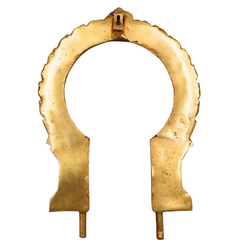 Bhunes Brass Traditional Prabhavali Frame – Arch Wall Hanging for Temple, Home Decor, Prabhawali for Deity, Prabhaval, Gold, 12 Inch, 1 Piece