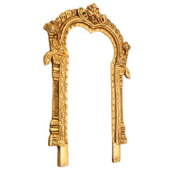 Brass Balaji Prabhavali Frame Arch Wall Hanging – Prabhawal for Temple, Home Decor & Deity Backdrop | Prabhavali for Pooja, Prabhaval for Idol Worship, Gold, 10.5 Inch, 1 Piece