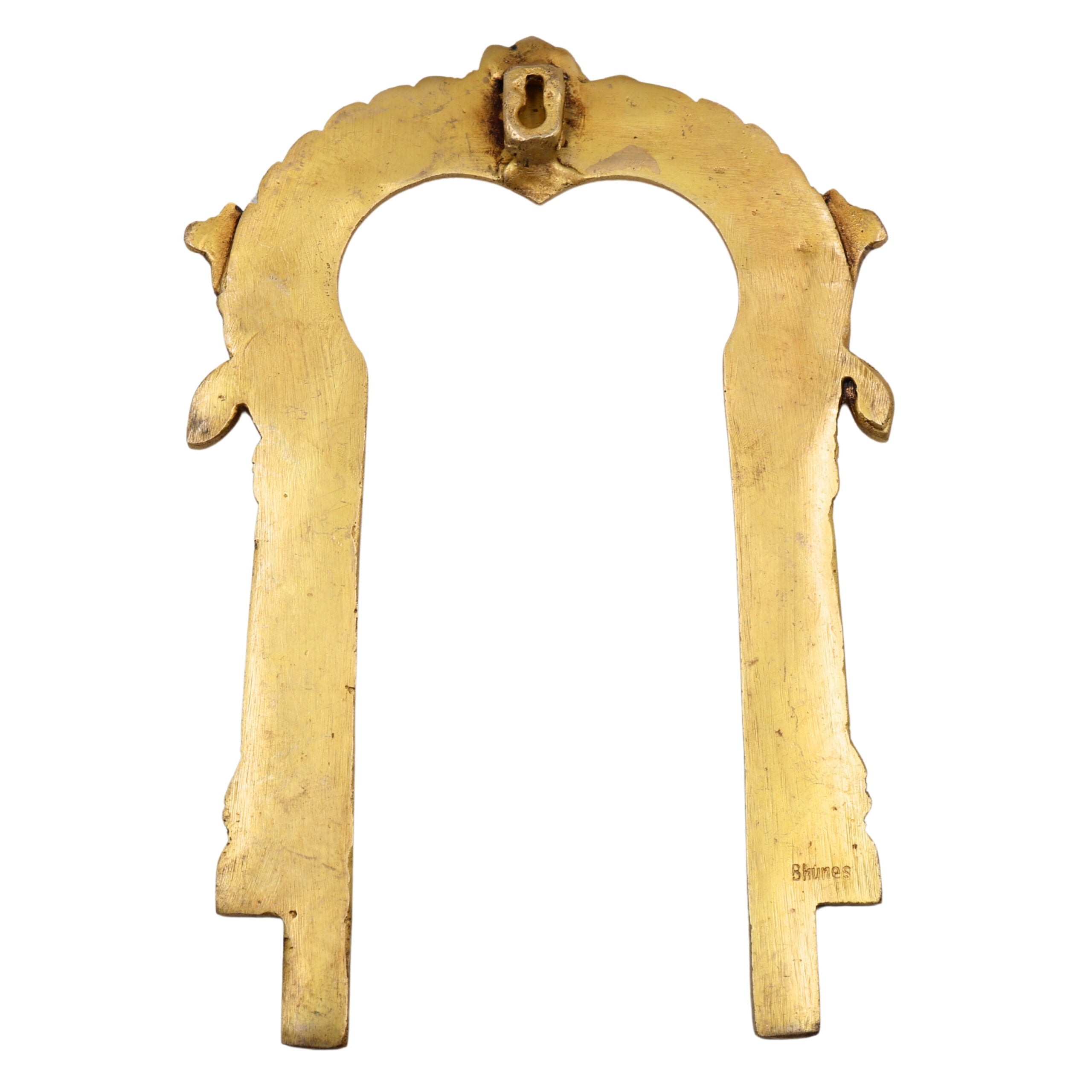 Brass Balaji Prabhavali Frame Arch Wall Hanging – Prabhawal for Temple, Home Decor & Deity Backdrop | Prabhavali for Pooja, Prabhaval for Idol Worship, Gold, 10.5 Inch, 1 Piece
