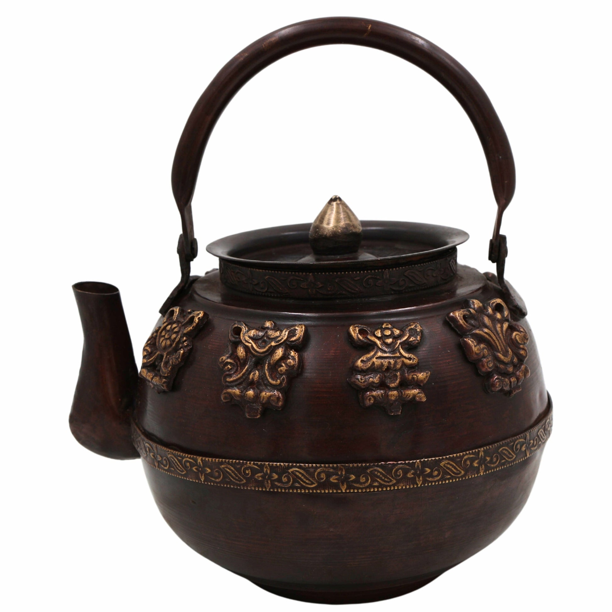 Brass Handmade Kettle Idol, Surai, Tea & Coffee Container, Traditional Indian Brass Pooja Murti, Decorative Brass Sculpture, Home & Temple Decor,Brown, 5 Inch, 1 Piece