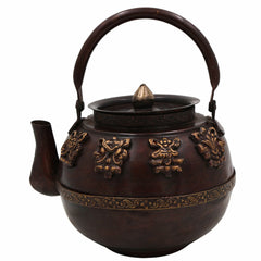 Brass Handmade Kettle Idol, Surai, Tea & Coffee Container, Traditional Indian Brass Pooja Murti, Decorative Brass Sculpture, Home & Temple Decor,Brown, 5 Inch, 1 Piece