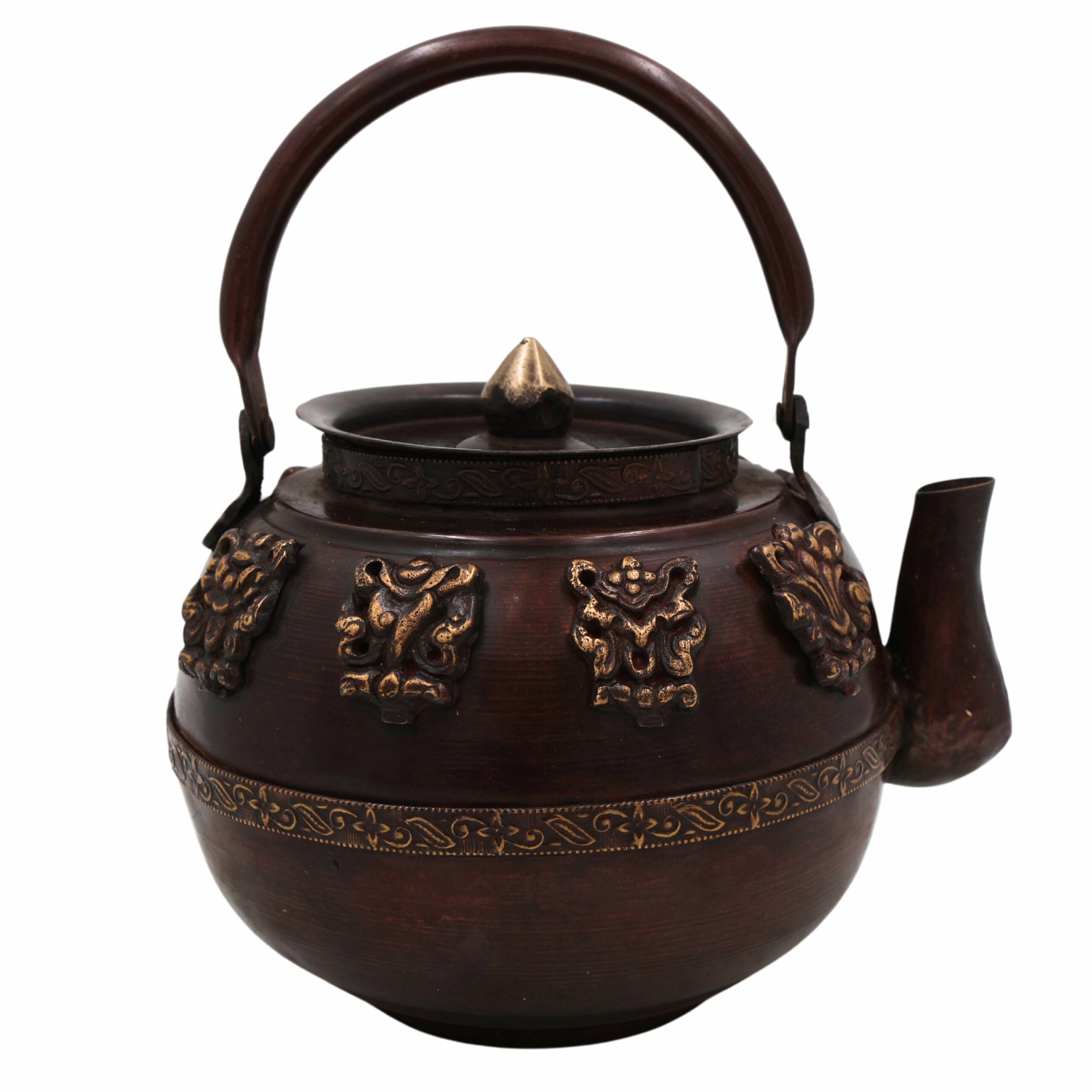 Brass Handmade Kettle Idol, Surai, Tea & Coffee Container, Traditional Indian Brass Pooja Murti, Decorative Brass Sculpture, Home & Temple Decor,Brown, 5 Inch, 1 Piece