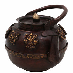 Brass Handmade Kettle Idol, Surai, Tea & Coffee Container, Traditional Indian Brass Pooja Murti, Decorative Brass Sculpture, Home & Temple Decor,Brown, 5 Inch, 1 Piece