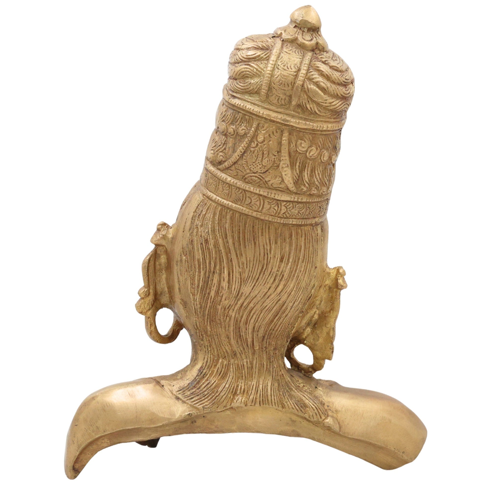 Brass Parvati Head Idol – Shakti Gauri Uma Devi Face Murti | Handcrafted Pittal Moorthi for Home Temple, Puja, Decor & Gifts ,Gold, 12 Inch, 1 Piece