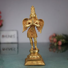 Bhunes Brass Lord Garuda Statue, Garuda Dev Murti, Divine Garud Idol, Brass Garuda Sculpture, Spiritual Garuda Figurine, Pooja Decor, Home Temple Idol