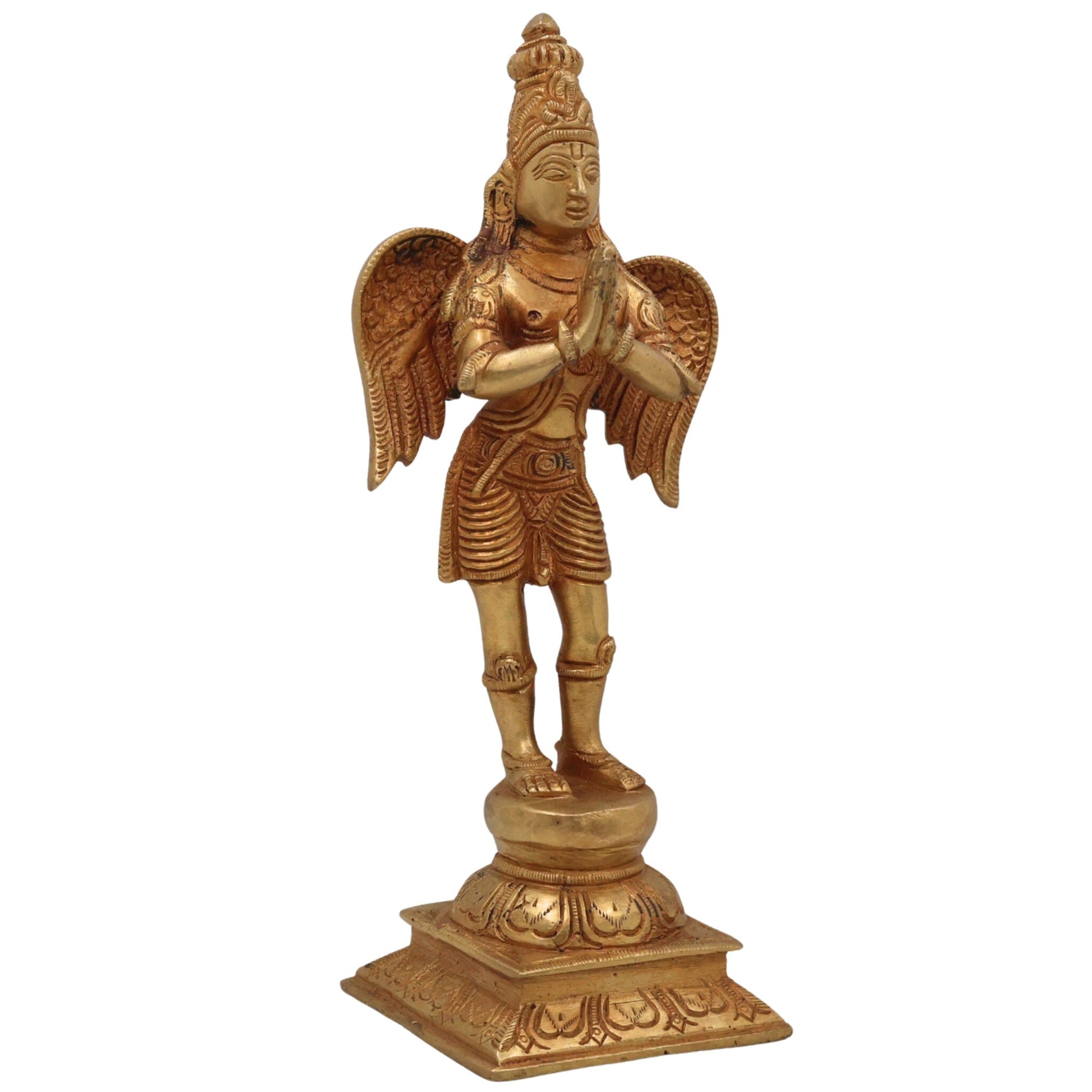 Bhunes Brass Lord Garuda Statue, Garuda Dev Murti, Divine Garud Idol, Brass Garuda Sculpture, Spiritual Garuda Figurine, Pooja Decor, Home Temple Idol