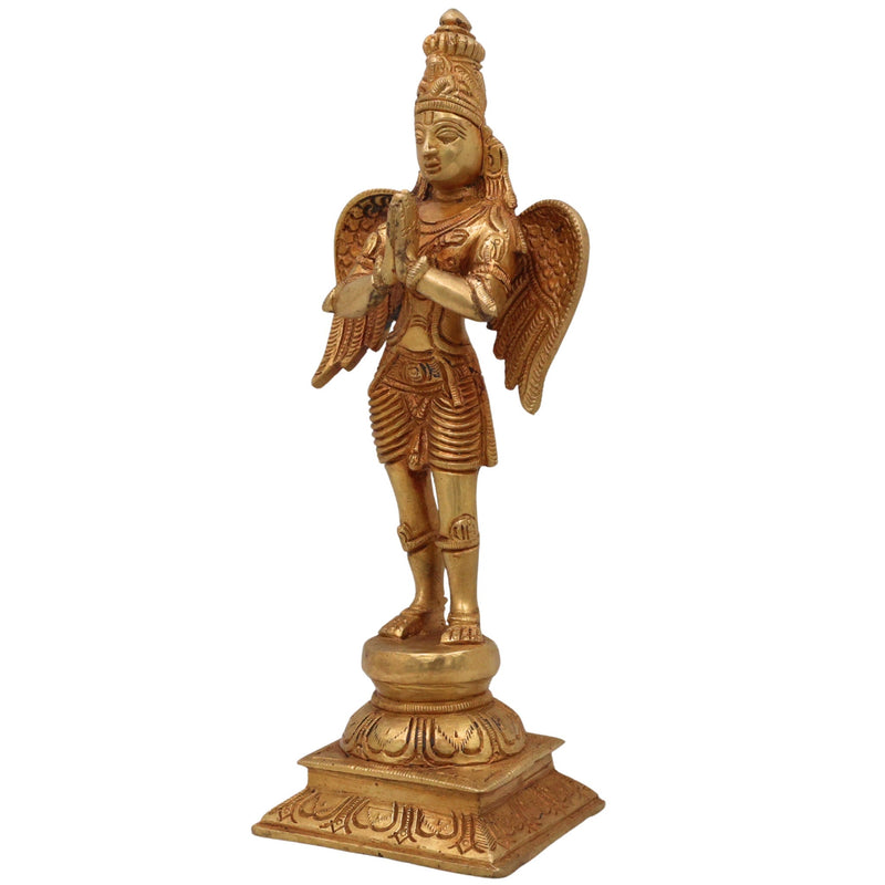 Bhunes Brass Lord Garuda Statue, Garuda Dev Murti, Divine Garud Idol, Brass Garuda Sculpture, Spiritual Garuda Figurine, Pooja Decor, Home Temple Idol