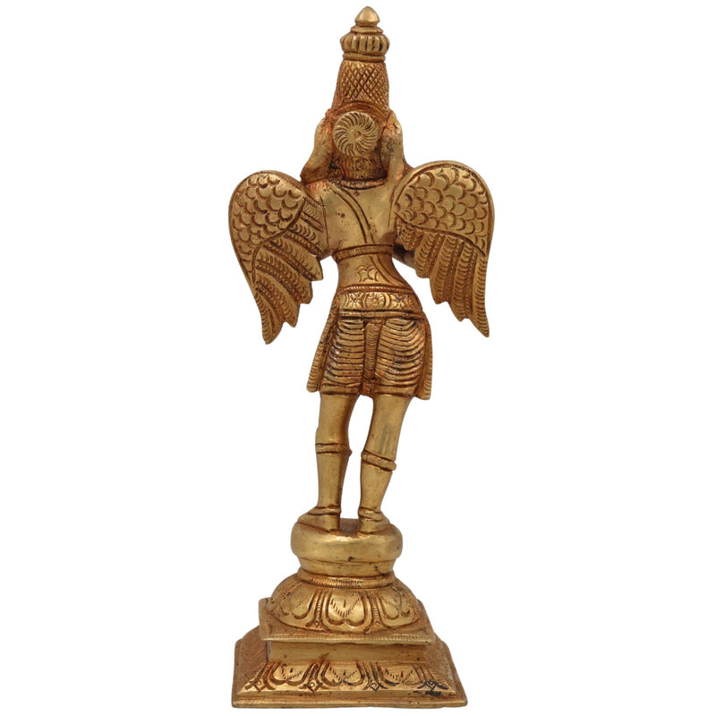 Bhunes Brass Lord Garuda Statue, Garuda Dev Murti, Divine Garud Idol, Brass Garuda Sculpture, Spiritual Garuda Figurine, Pooja Decor, Home Temple Idol