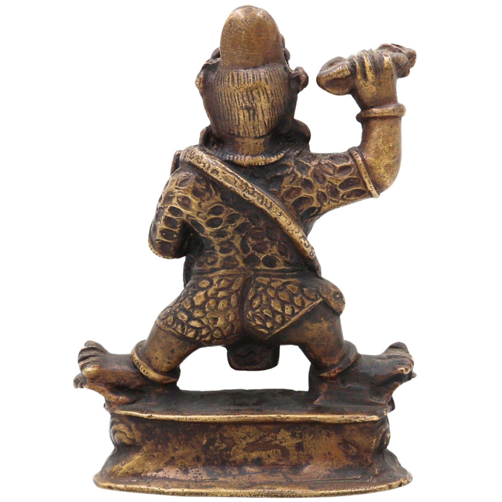 Brass Lord Kubera Idol | Kuber Kuvera Murti Vigraha Statue | Dhanapati Vaisravana Yaksharaja Wealth God Pooja Decor Sculpture,Brown, 6 Inch, 1 Piece