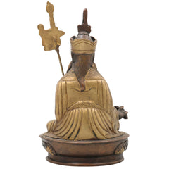 Brass Buddha Lamba Idol, Tibetan Buddha Statue, Meditating Buddha Murti, Shakyamuni & Gautama Buddha Sculpture for Home Decor & Pooja,Brown, 9 Inch, 1 Piece