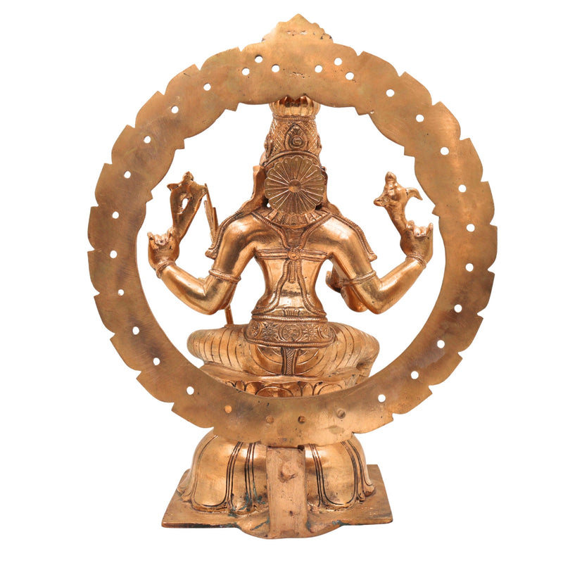 Handmade Bronze Raja Rajeshwari Idol | Panchaloha Tripurasundari Murti,Gold,12Inch,1pice