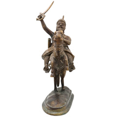 Bhunes Brass Maharaj Shivaji Sculpture | Shivaji Maharaj Sculpture,Gold, 16 Inch, 1 Piece
