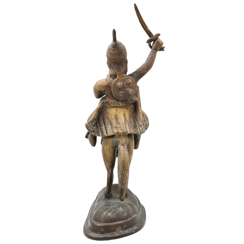 Bhunes Brass Maharaj Shivaji Sculpture | Shivaji Maharaj Sculpture,Gold, 16 Inch, 1 Piece
