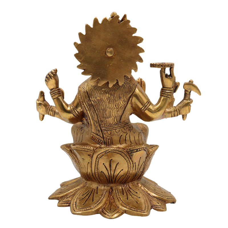 Brass Ashta Bhuja Varahi Amman Idol | Panchaloha Varahi Devi Murti | Varahi Mata Statue for Temple, Pooja & Home Decor,Gold, 9.5 Inch, 1 Piece