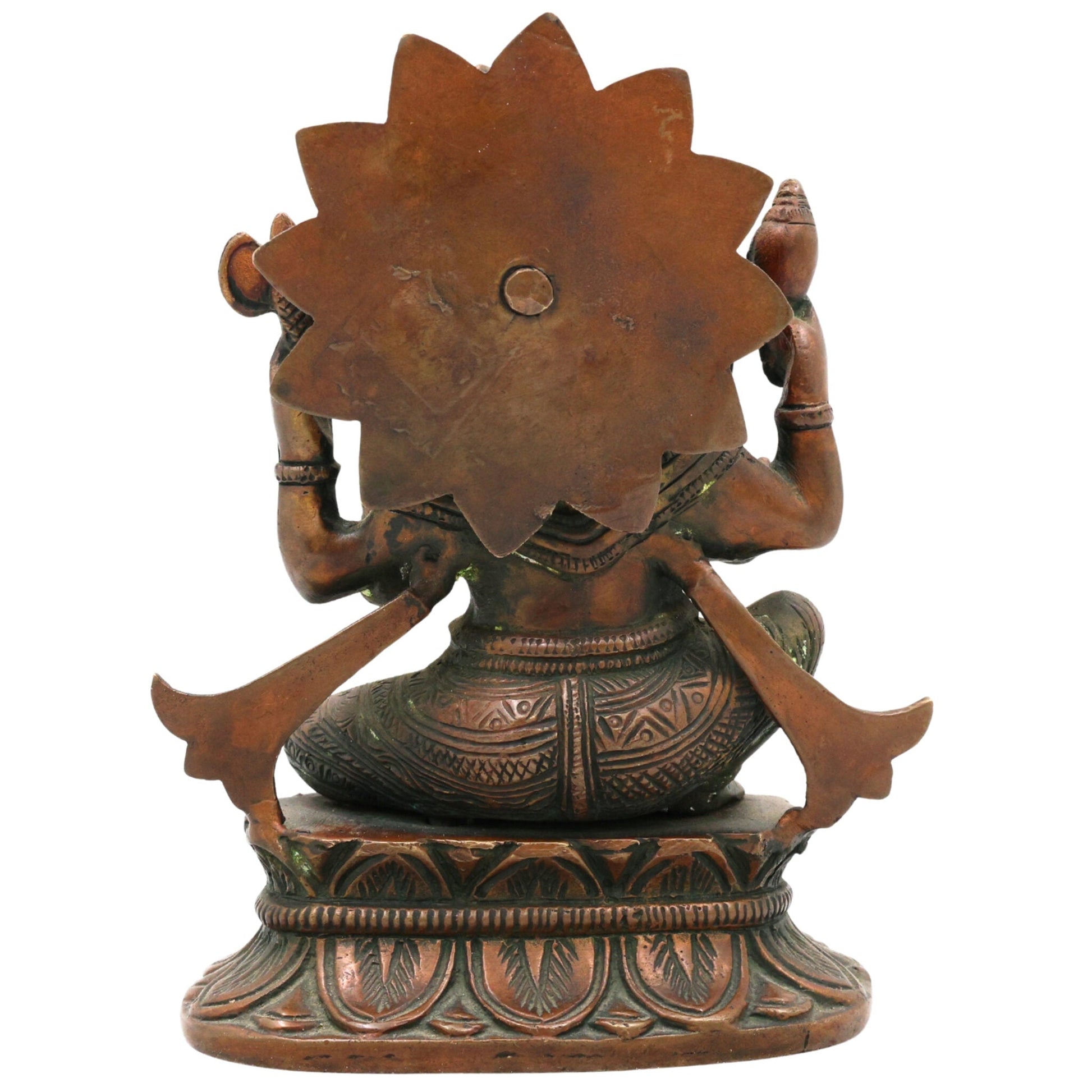 Brass Ganesha Idol | Ganpati Vinayaka Murti for Home Temple Décor | Pital Ganapati Statue for Pooja & Gifts,Gold, 7 Inch, 1 Piece