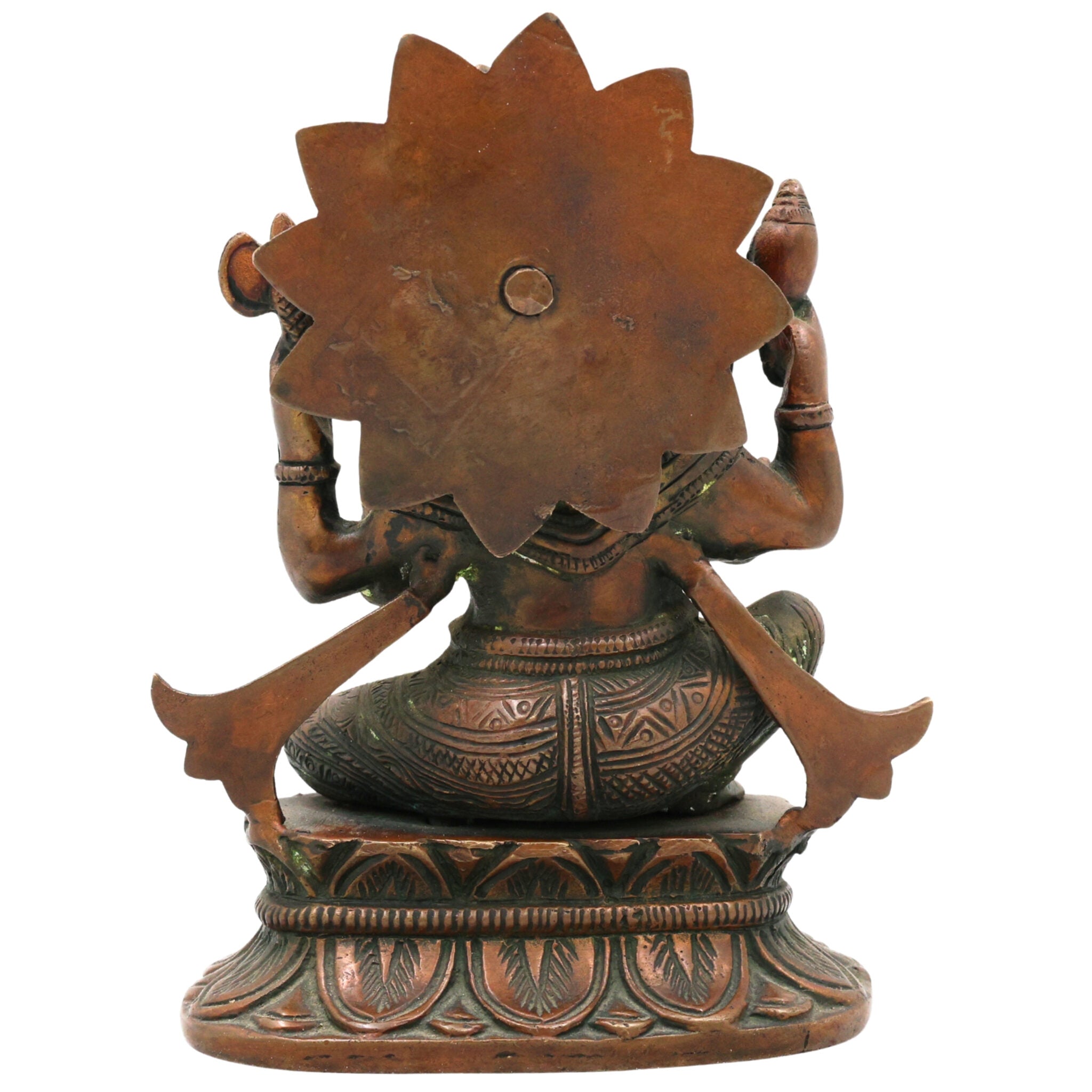 Brass Ganesha Idol | Ganpati Vinayaka Murti for Home Temple Décor | Pital Ganapati Statue for Pooja & Gifts,Gold, 7 Inch, 1 Piece