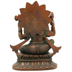 Brass Ganesha Idol | Ganpati Vinayaka Murti for Home Temple Décor | Pital Ganapati Statue for Pooja & Gifts,Gold, 7 Inch, 1 Piece