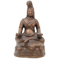 Bhunes Brass Antique Bhuddhist Idol,Gold, 7 Inch, 1 Piece