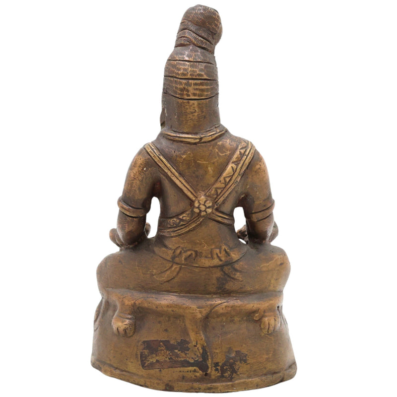 Bhunes Brass Antique Bhuddhist Idol,Gold, 7 Inch, 1 Piece
