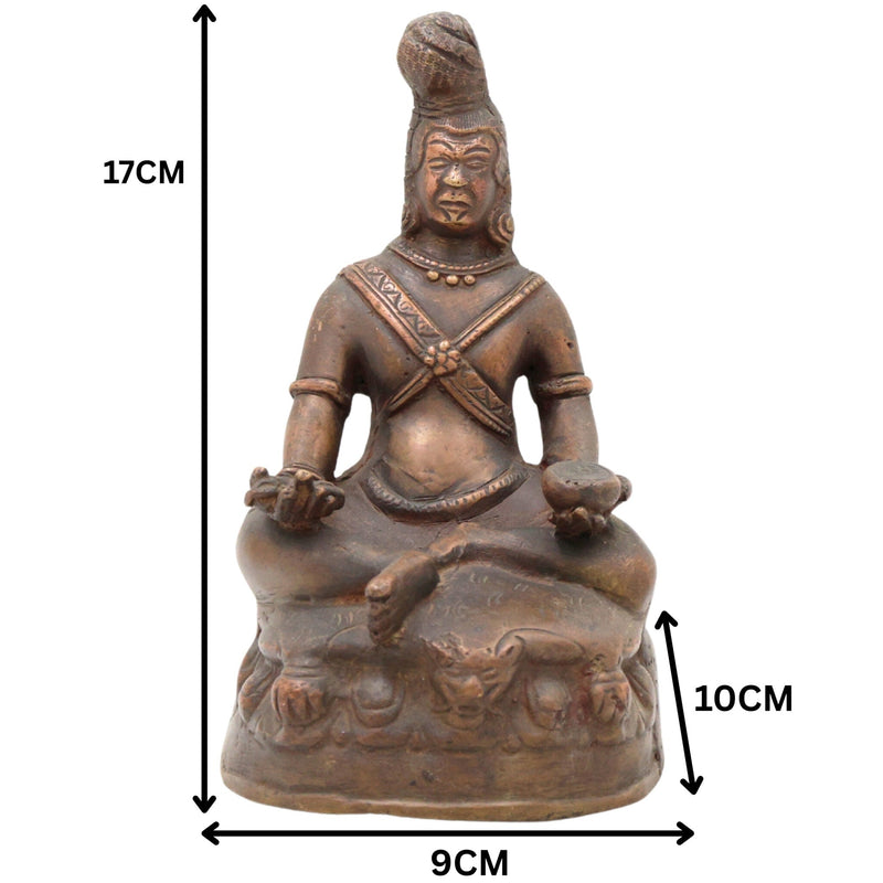 Bhunes Brass Antique Bhuddhist Idol,Gold, 7 Inch, 1 Piece