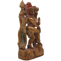 Brass Shiva Idol | Mahadev Murti, Shankar Statue, Bholenath Vigraha for Pooja, Home Decor & Gifts | Handcrafted Peetal Shiva Murti,Gold, 6 Inch, 1 Piece