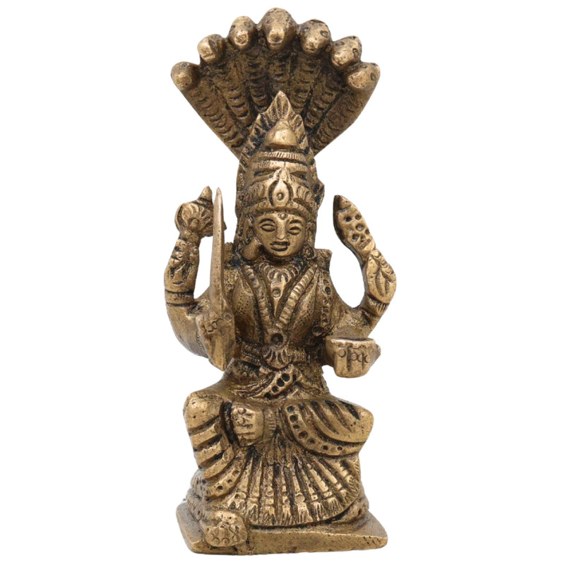Brass Mariamman Idol Mariyamma Murti, Muthu Mariamman Statue, Samayapuram Amman Vigraham, Peetal Pital Devi Moorthi,Gold, 4 Inch, 1 Piece