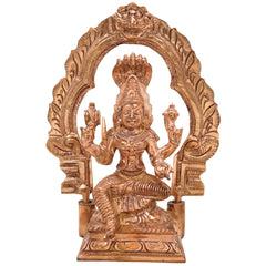 Handcrafted Bronze Mariyamman Idol | Panchaloha Mariamma Murti | South Indian Goddess Mariamman Statue for Pooja, Temple & Home Decor,Gold, 6.5 Inch, 1 Piece